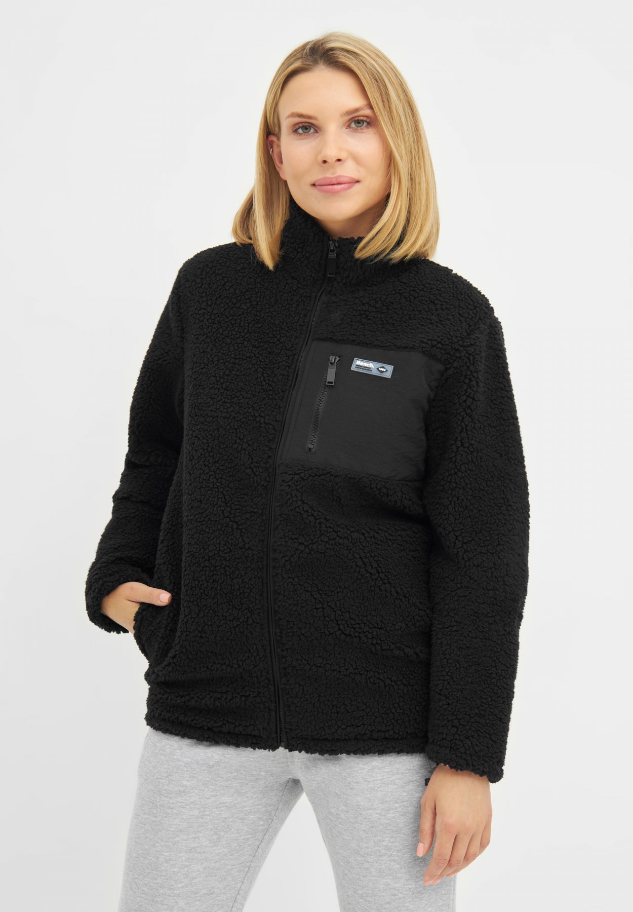 Funnel Neck Bench Fleecejacke Kragen Funnel Microfleece Bench Damen Fleecejacke Long Funnel Neck TINSEL